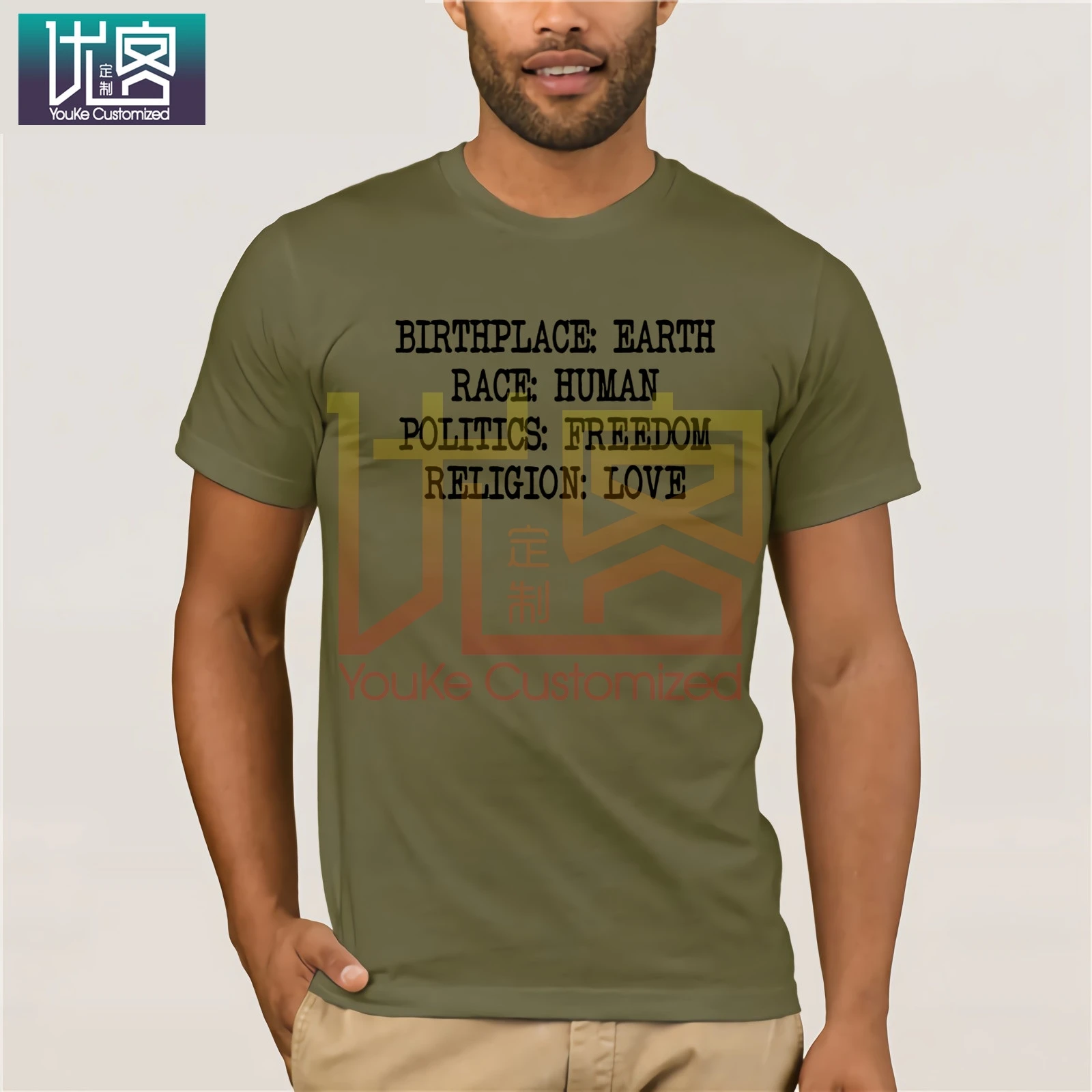 Мужская футболка с надписью birthplast Earth Racing круглым вырезом под горло из 100%