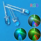 100X Min F5 5 мм круглая медленная RGB быстрая RGB-вспышка диод светодиодный Радужный многоцветный красный зеленый синий светоизлучающий диод прозрачная лампа