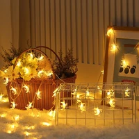 10/20/30/40 LED Star Moon Fairy String Lights Battery Operated Christmas Garland Wedding Party Birthday decoration twinkle Light