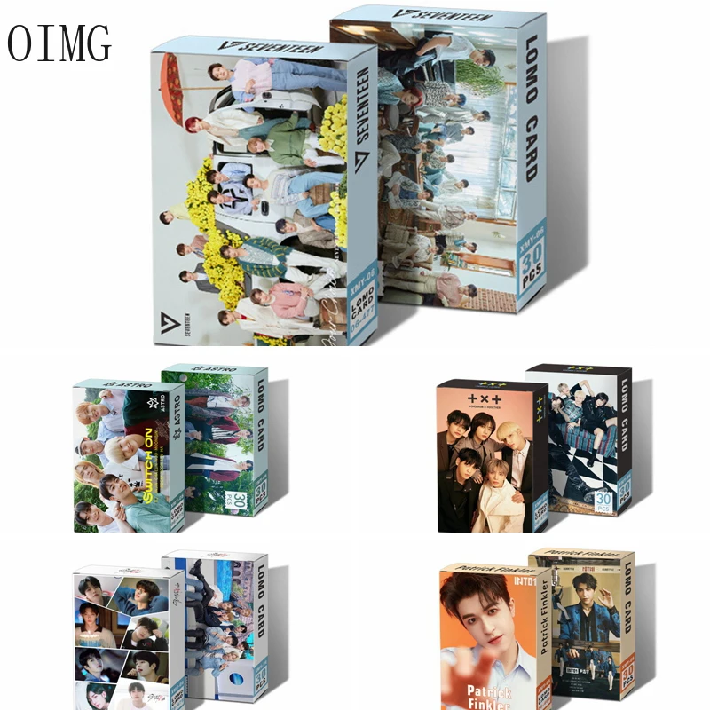 

30pcs/box Kpop Postcard Set SEVENTEEN STRAY KIDS TXT ASTRO Lomo Cards Korea Boy Group Idols Album Picture Photo Cards Fans Gift