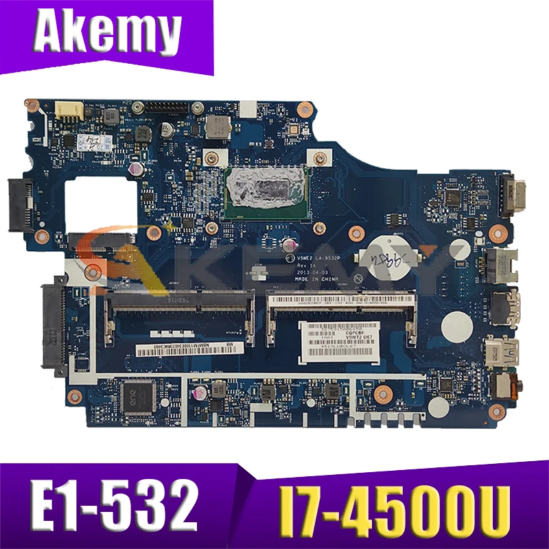 

AKEMY NBMFM11008 NB.MFM11.008 V5WE2 LA-9532P основная плата для acer aspire E1-532 E1-532P Материнская плата ноутбука SR16Z I7-4500U работы