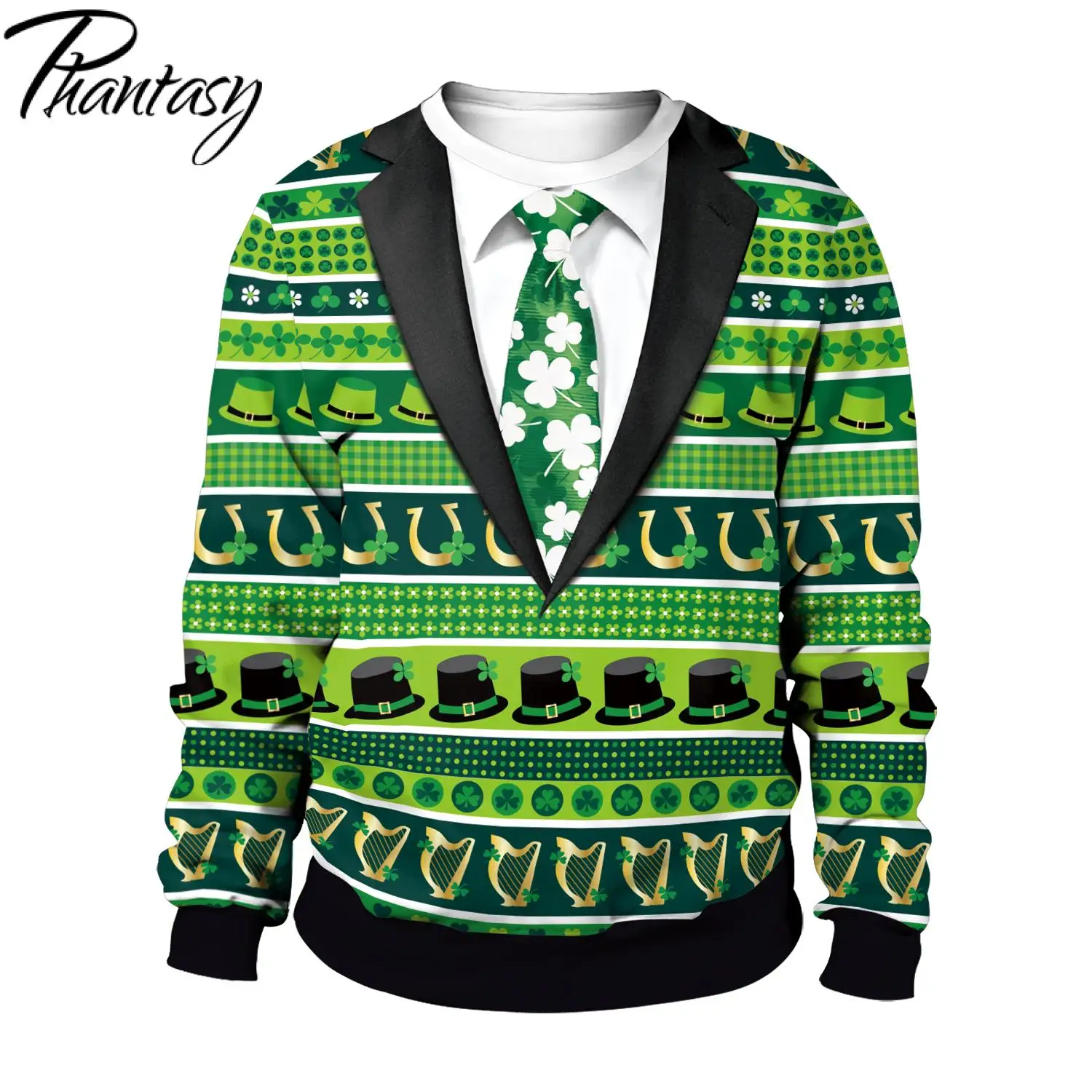 

Phantasy 2021 Casual Adults Sweatshits Human Skeleton Print Long Sleeve Pullovers Christmas Cosplay Costumes Traval Sportswear