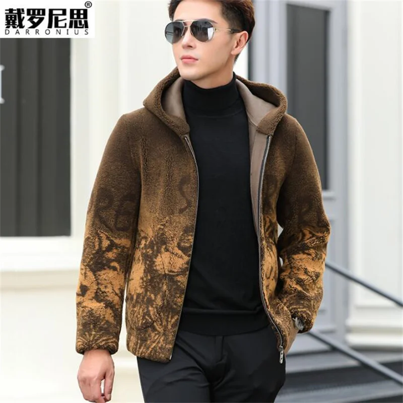 New coats men's suede fur jacket autumn winter casual fashion all-match plus velvet thickening clothes шуба из искусственного