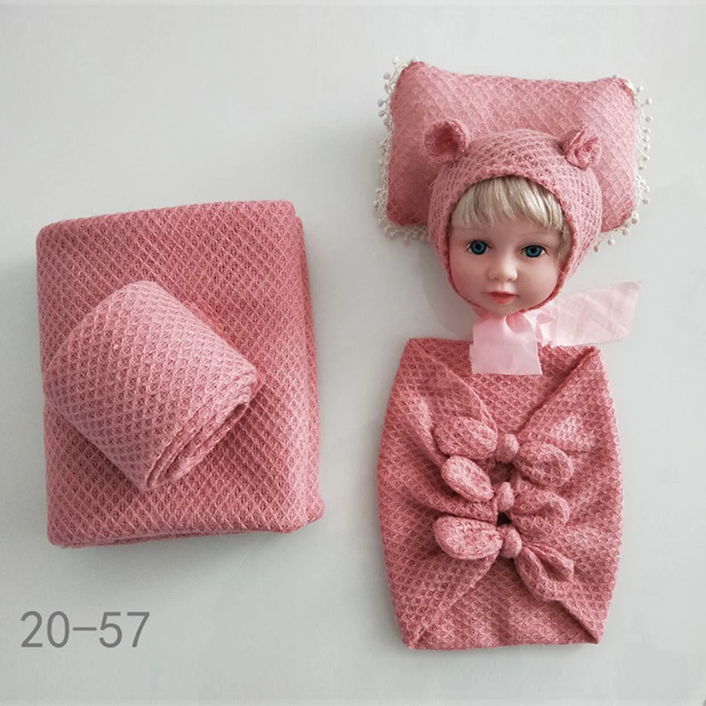 5pcs Sets 20-57 D& J 4 шт./5 шт. комплекты для новорожденных реквизит для фотосъемки ребенок позирует подушку шляпа капот обертывания фоновое одеяло Fotografia студия реквизит - Цвет: 5pcs Sets 20-57