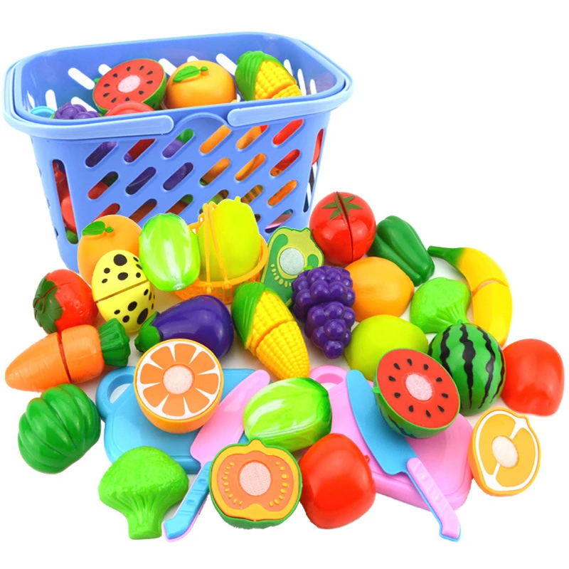 6pcs/set Pretend Play Plastic Food Toy Cutting Fruit Vegetable Children Role Baby Classic Kids Educational | Дом и сад