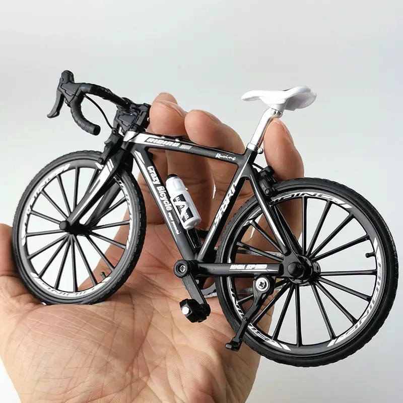 

Модель велосипеда 1:10 из сплава, отлитый под давлением, металлический палец, горный велосипед, гоночная игрушка, сгибающаяся дорожная имитац...