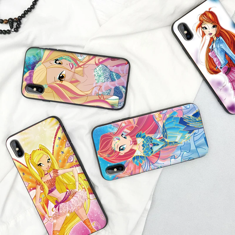 Winx чехол для iPhone 6 6S plus роскошный черный 5 5S SE 7 8 Plus X XS MAX XR|Чехлы-накладки| |