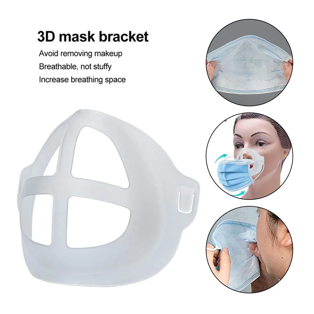 

3D Mouth Mask Support Breathing Assist Help Mask Inner Cushion Bracket Food Grade Silicone Mask Holder Breathable Valv Masque