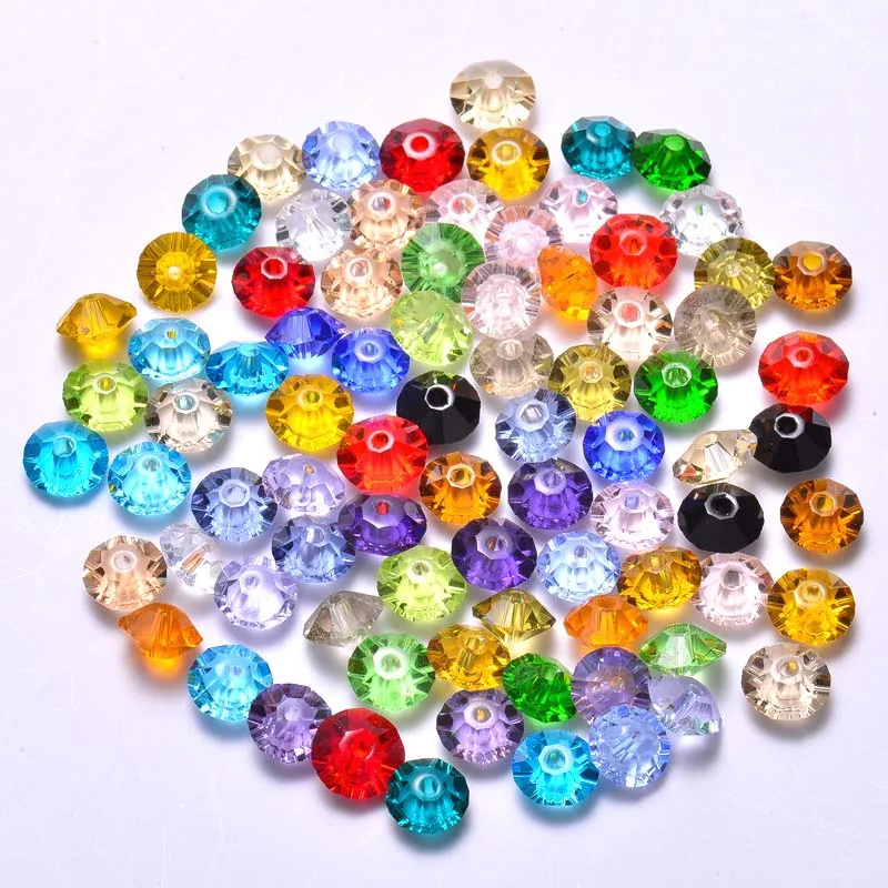 Плоская Круглая огранка модные ювелирные украшения DIY бусы для женщин браслет и