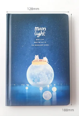 Блокнот A6 Moon светильник для рисования светящаяся школьная книжка в твердой
