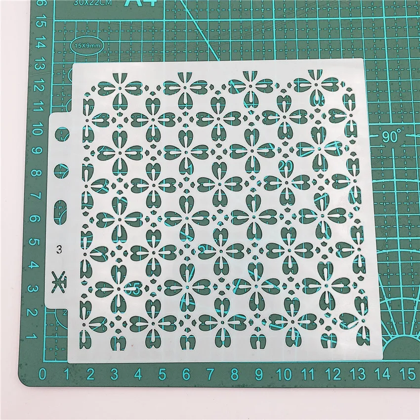 

50PCS wholesale flowers scrapbook stencils spray plastic mold shield DIY cake hollow Embellishment printing lace ruler