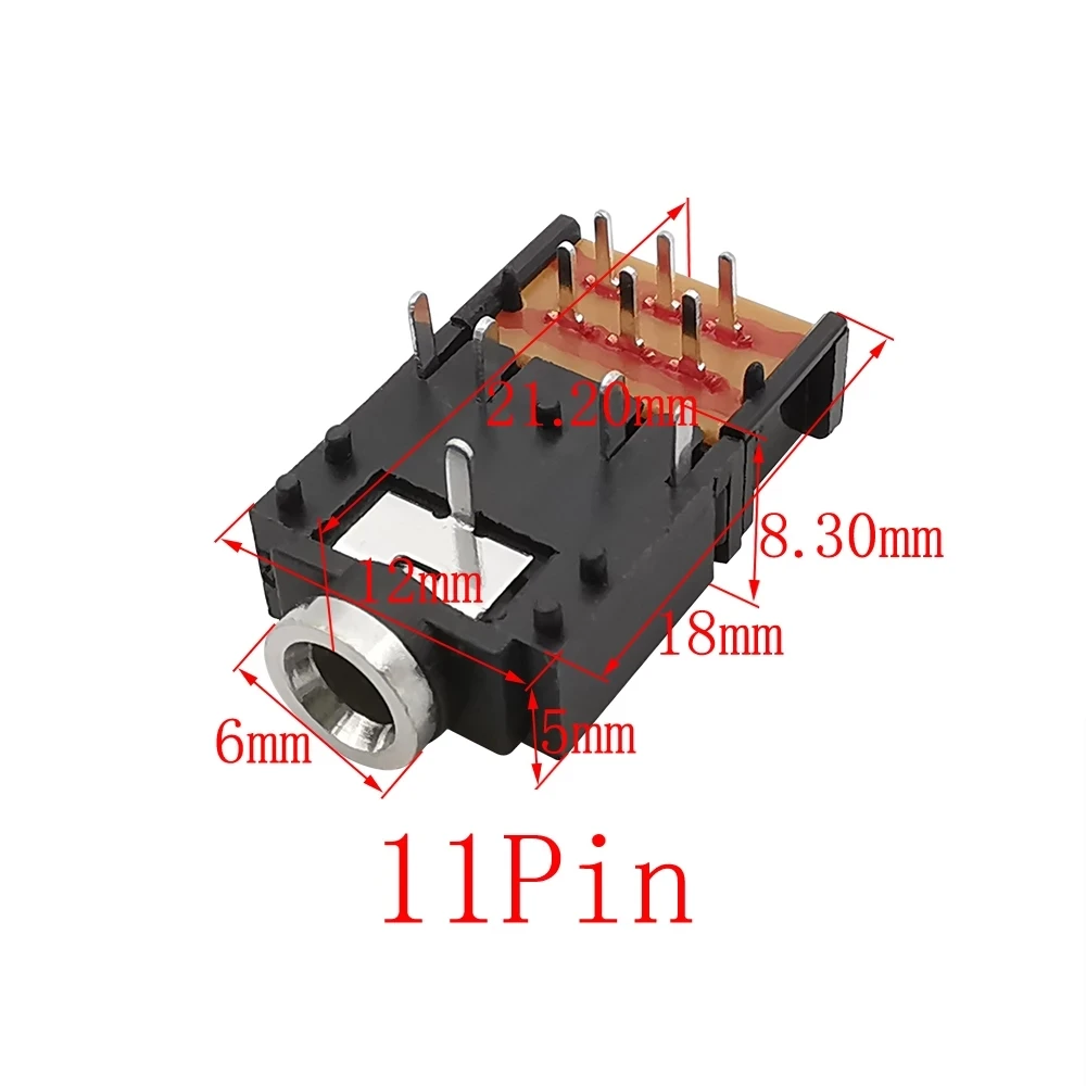 PJ307 8P/11 контактов 3 5 мм стерео аудио разъем розетка PJ-307 двухканальные женские