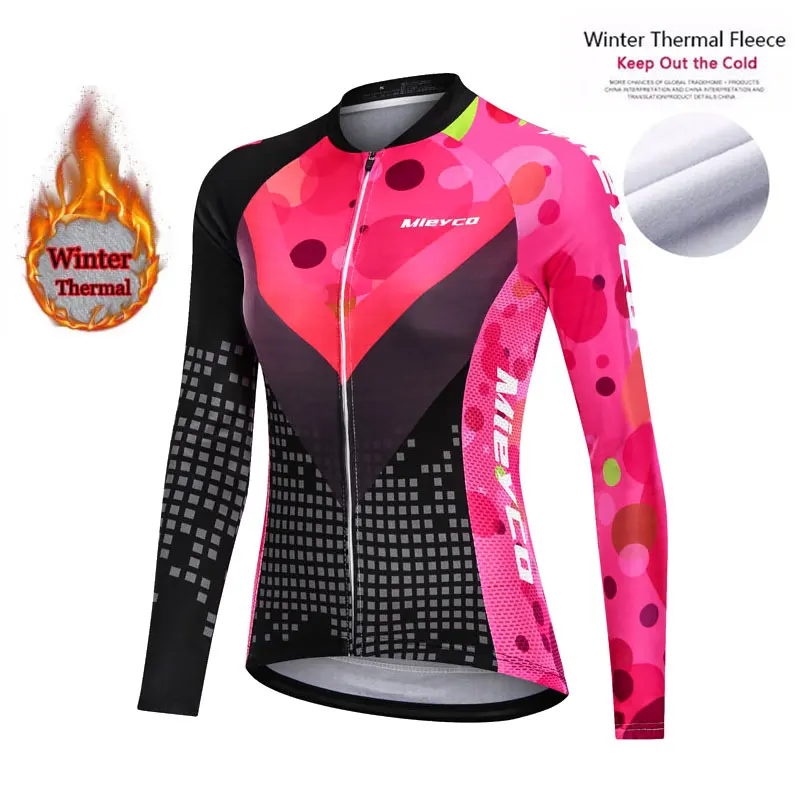 

2020 Women Winter Fleece Pro Cycling Jersey Mountian Bicycle Clothes Wear Ropa Ciclismo Racing Bike Clothing Cycling Clothes