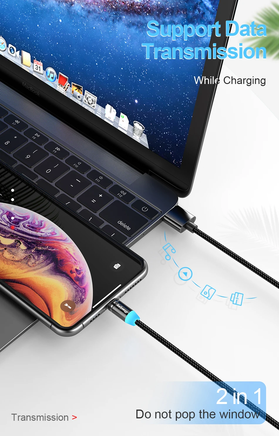 Marjay Магнитный кабель Micro usb type C кабель для iPhone samsung Android Быстрая зарядка магнит зарядное устройство мобильный телефон USB провод шнур