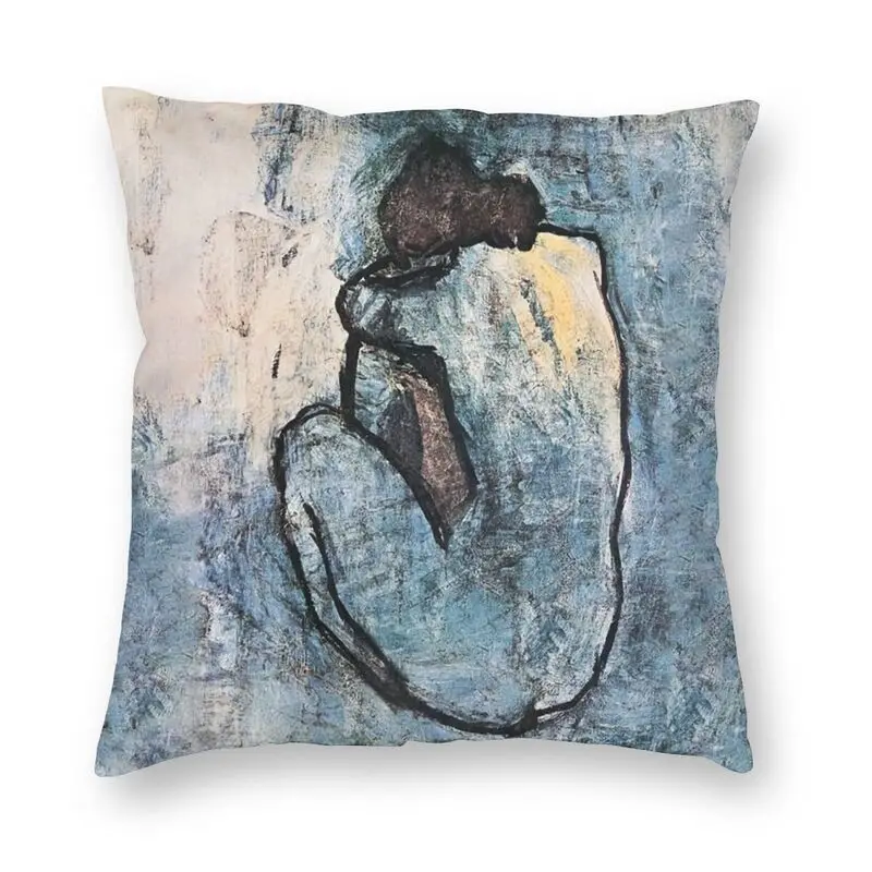 

Blue Nude By Pablo Picasso Cushion Cover 45x45cm Home Decor Famous Women Abstract Art Throw Pillow for Living Room Double-sided
