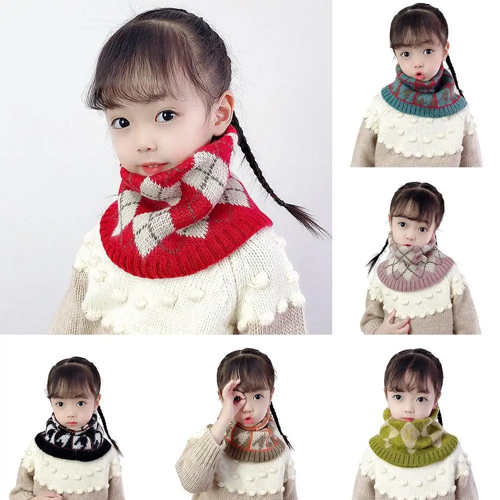 

Children Fake Collar Kids Neckerchief Children Knitted Warm O Ring Neck Collar Boy Girl Outdoor Protect Winter Warm Baby Scarf