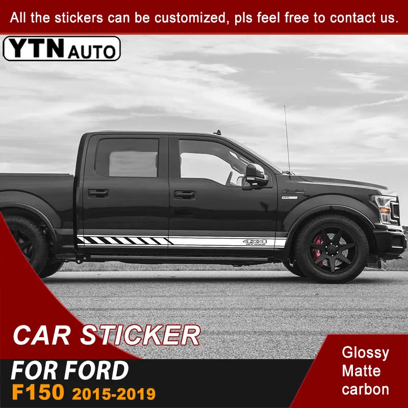 4x4 Off Road Car Decal Side Door Raing Graphic Vinyl Fit For Ford F150 2015 2016 2017 2018 2019 Cool Car Sticker Customized