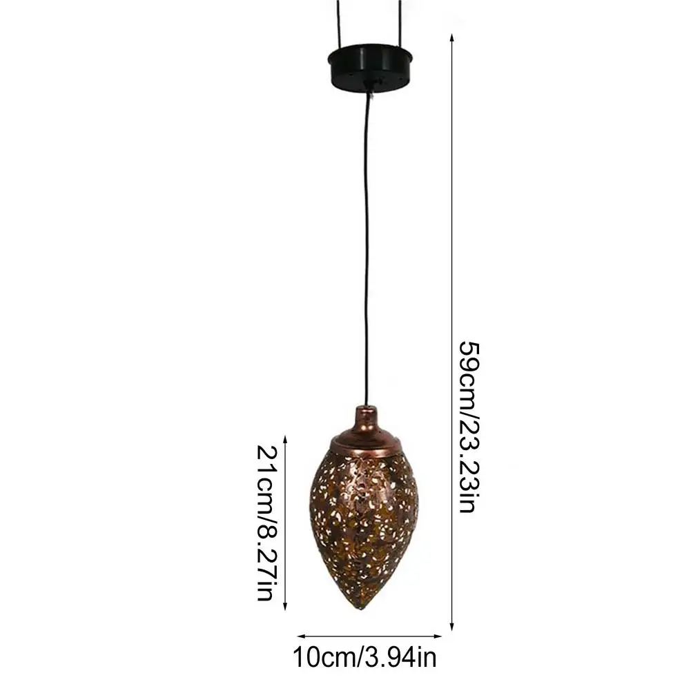 

LED Retro Garden Solar Lamp Metal Hollow Shadow Projection Hanging Lantern Outdoor Lighting Waterproof Landscape Light