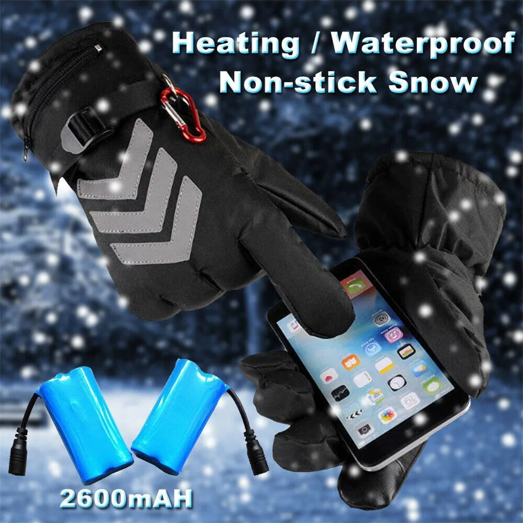 Перчатки с аккумулятором и подогревом для сенсорных экранов мужчин