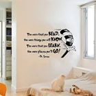 Чем больше вы читаете, тем вдохновляющая Цитата Наклейка на стену с цитатами, говорящая, настенные наклейки для офиса, детской комнаты Настенная роспись виниловый ph128