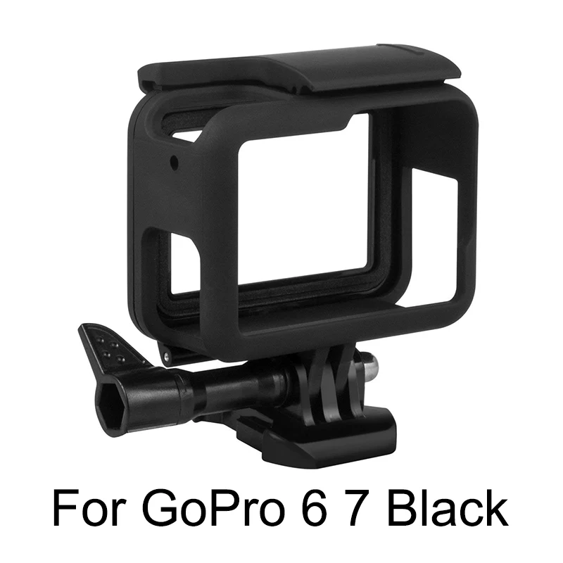 Для Go Pro аксессуар защитная рамка чехол Корпус клетка ж/крышка объектива Крышка для GoPro Hero 5 6 7 черная Экшн-камера
