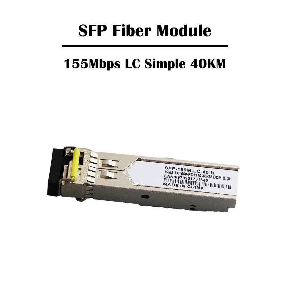 LC Simplex SFP оптоволоконный модуль 155 Мбит/с 20 км/40 км DDM BIDI 1310/1550 SM одиночный режим FTTH