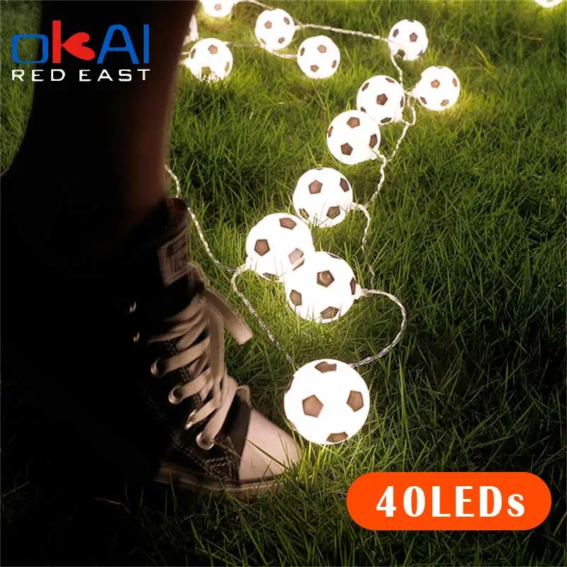 

Soccer Balls LED String Light USB/Battery Powered Fairy Football Garland Lamp Night Lamp for Home Bedroom Theme Party Xmas Decor