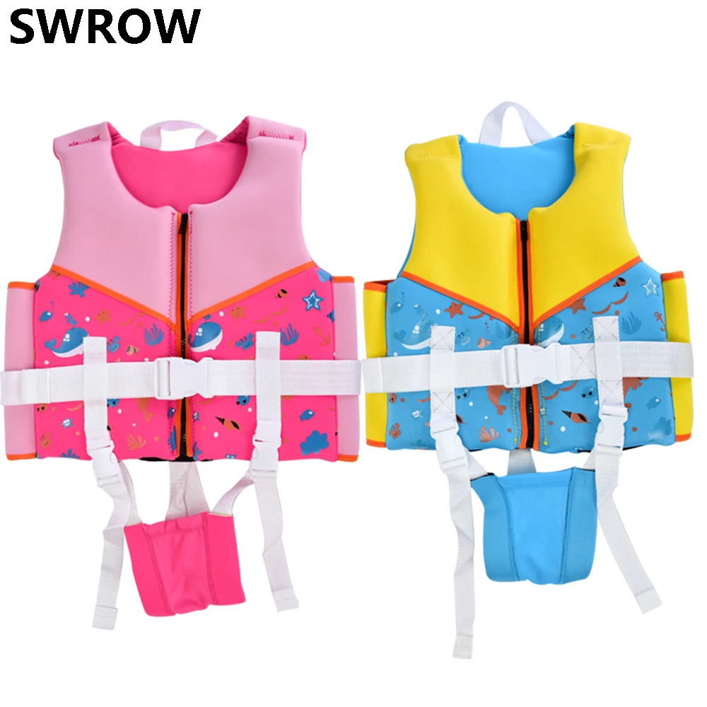 Новый Неопреновый спасательный жилет для мальчиков и девочек детский плавучий