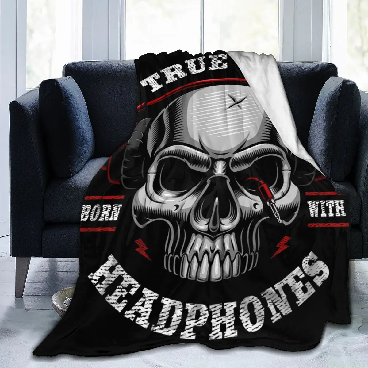 

Cool Skull Design Soft Blankets For Bed Couch Sofa All Season Warm Fleece Throw Dropship Wholesale Stylish Flannel Throws