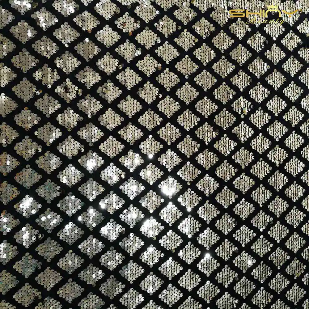 Black plsid gold 4 фута* 3 фута(125*92 см) Золотой/черный/розовый Реверсивный блесток ткань для платья/скатерти/Дорожка/Свадебные украшения/фоновый материал - Цвет: Black plsid gold