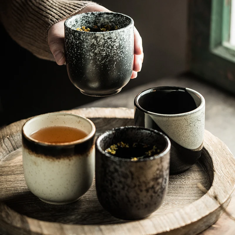 Японская керамическая чайная чашка в стиле ретро креативная кофейная домашний