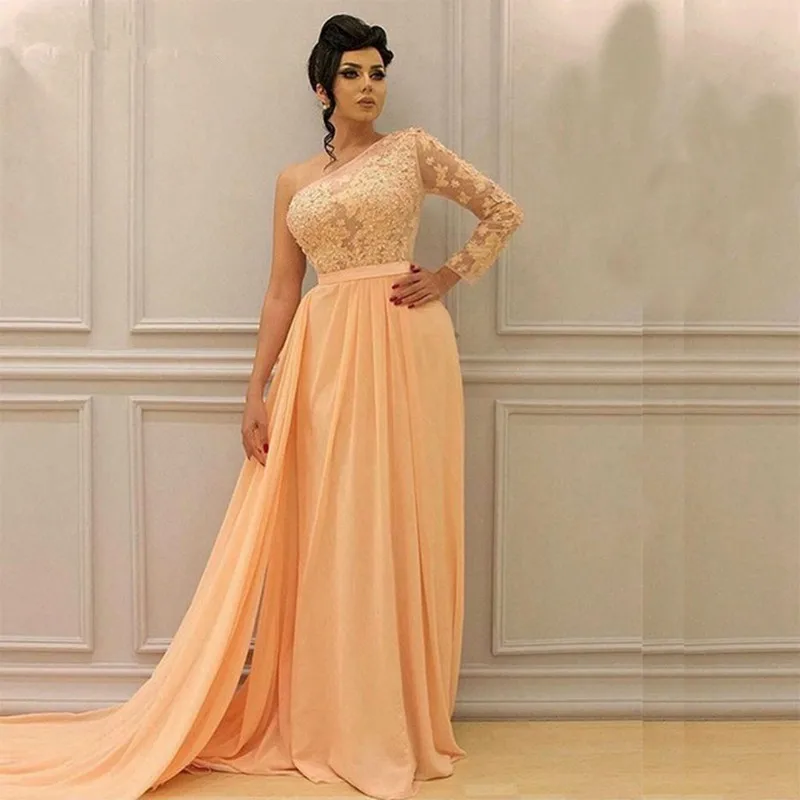 

New Arrival Long sleeve evening dresses 2019 Kafan Arabic Evening gown abiye Dubai evening dress Sexy formal dress