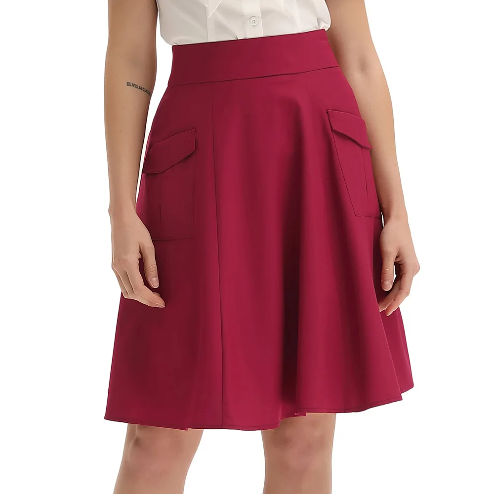 Belle Poque 2019 Повседневное карман плиссированные юбки женские элегантные Винтаж