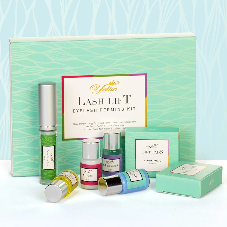 

Профессиональная двухсторонняя пленка для завивки волос Yelix Rushlift, набор для перманентной завивки волос, силиконовая подкладка, Полупермане...