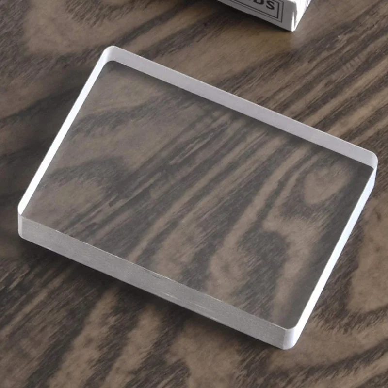 

Omni Deck Glass Card Deck Ice Bound Magic Tricks Close Up Card Illusion Accessories Gimmick Sign Card to Clear Block Magie