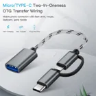 2 в 1 USB 3,0 OTG адаптер кабель для мобильного телефона конвертер для мобильного телефона Type-C Micro USB для USB интерфейс