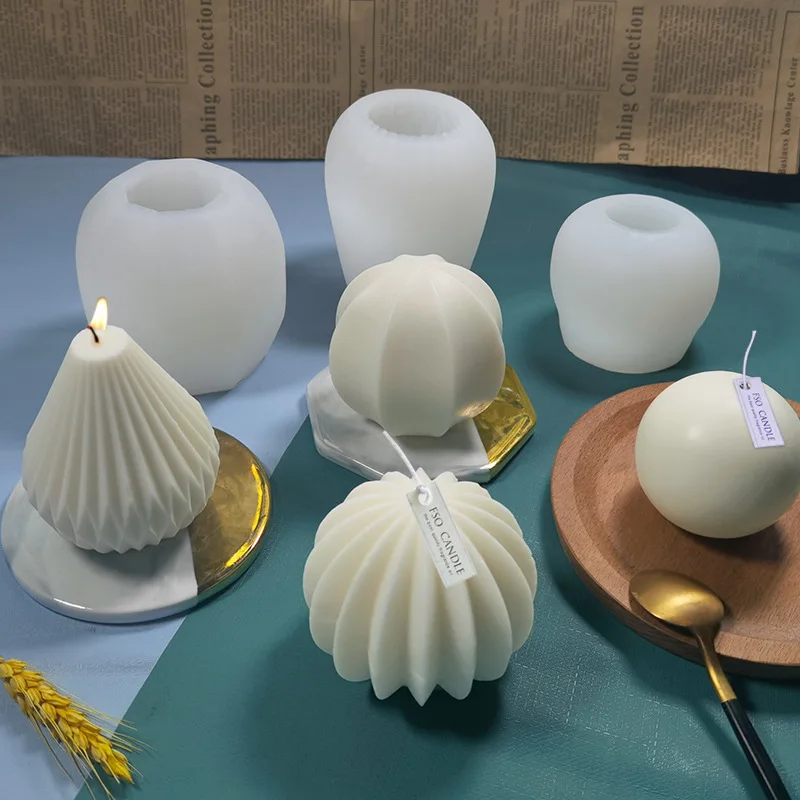 3d геометрический Форма Diy пресс формы для свечей простые линии воск модели Pear d