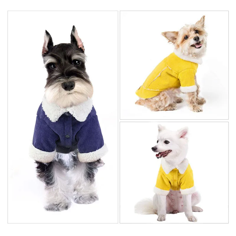 Куртка для собак зимняя флисовая одежда с французским бульдогом Йоркских