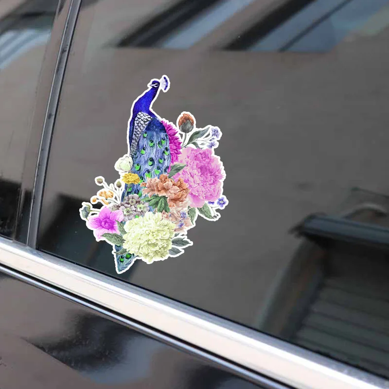 Aliauto Car Stickers Unique Stylish Peacock Bird Auto Decoration Vinyl Decal for Skoda Hyundai Peugeot Harman Kardon 11cm*16cm | Автомобили