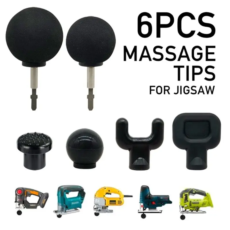 New 6Pcs Body Percussion Replacement Head Set Muscle Deep Vibration Relaxation Bits | Красота и здоровье