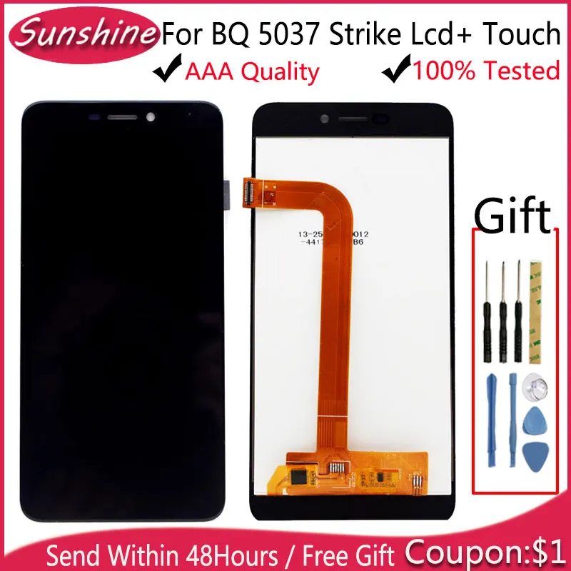 ЖК дисплей для BQ 5037 BQ5037 BQS Strike сенсорный экран дигитайзер 5037|screen touch|screen digitizertouch