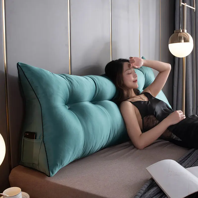 

2021 Direct Selling Modern Large Backrest Removable Lumbar Pillow Triangle Sofa Cushion Comfortable Bedside Home Decor Pillows