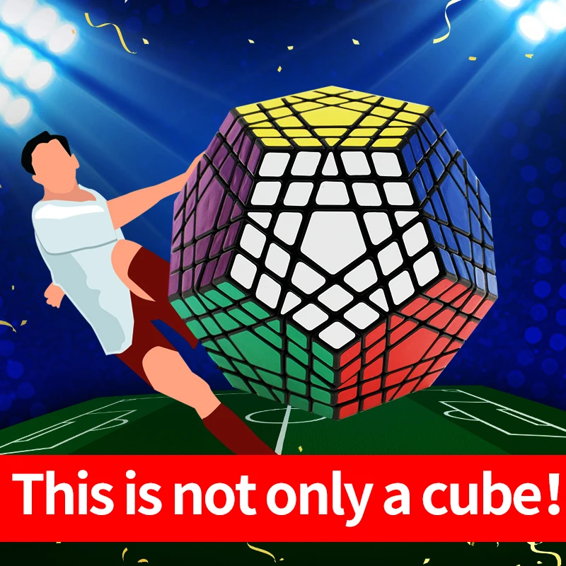 Shengshou Wumofang-cubo m&aacute;gico Shengshou Gigaminx 5x5, cubo profesional dodecaedro, rompecabezas giratorio, juguetes educativos de aprendizaje-2