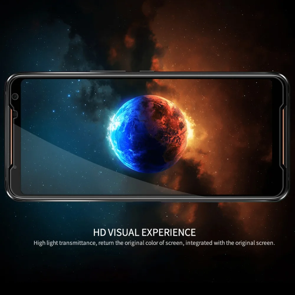 Для Asus ROG Phone II CP+ PRO Полное покрытие из закаленного стекла 9H 2.5D изогнутая Защитная пленка для экрана NILLKIN Amazing Nanometer пленка