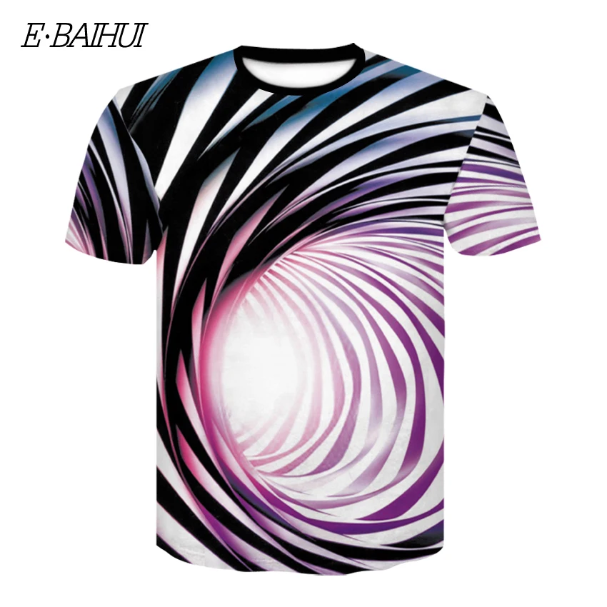 Футболка с короткими рукавами Unisxe черно белая футболка гипнотическим принтом