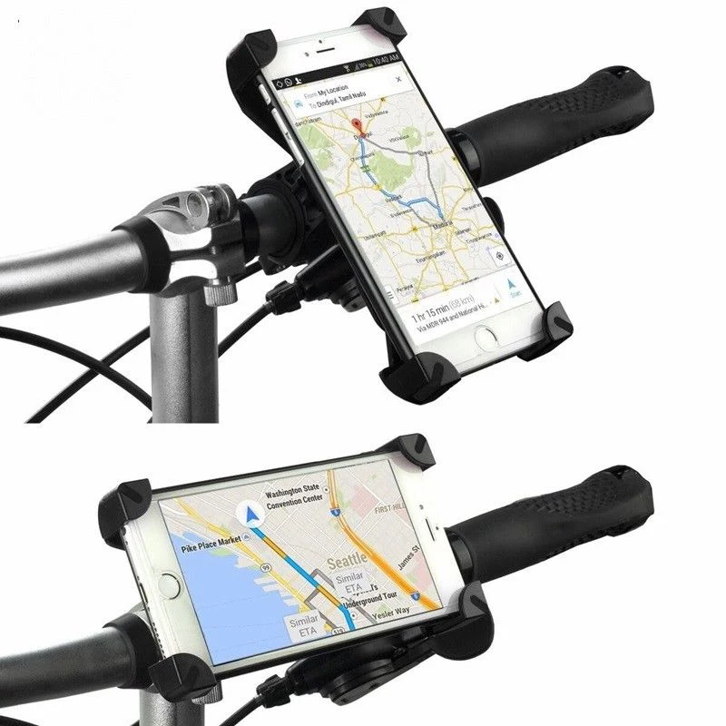 universal motorcycle bike bicycle handlebar mount holder for cell phone gps stand mechanical holder for iphone huawei support free global shipping