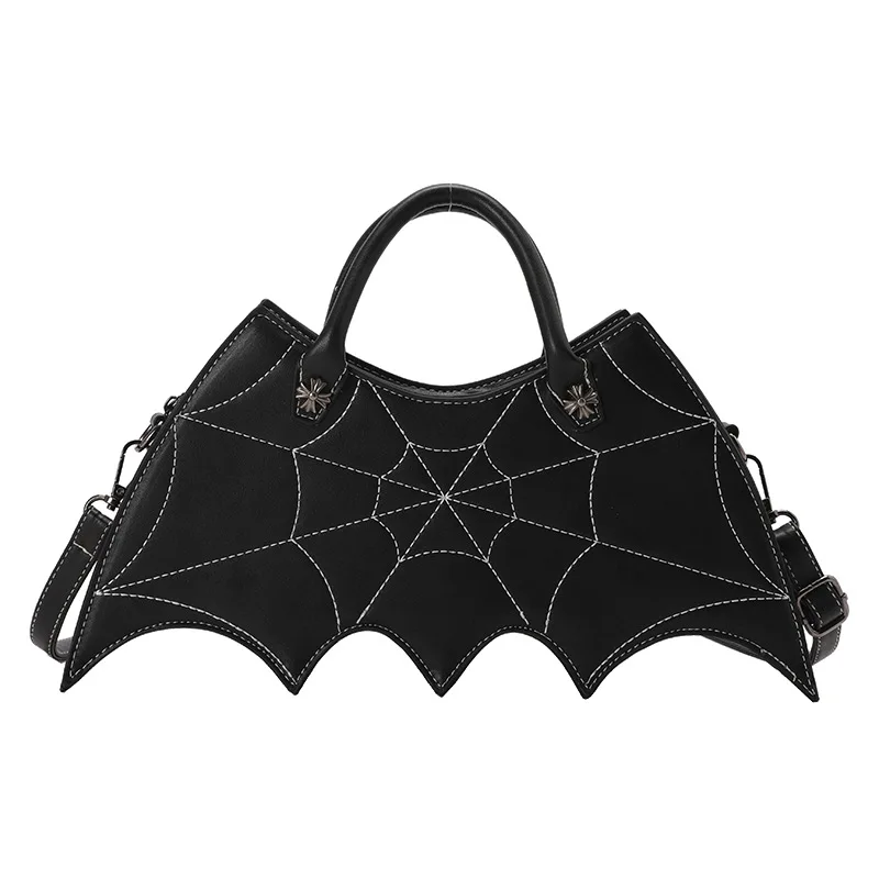 

2021 New European and American Fashion Creative Spoof Fun Trend Halloween Personality Batgirl Tide Pu Handbag Messenger Bag