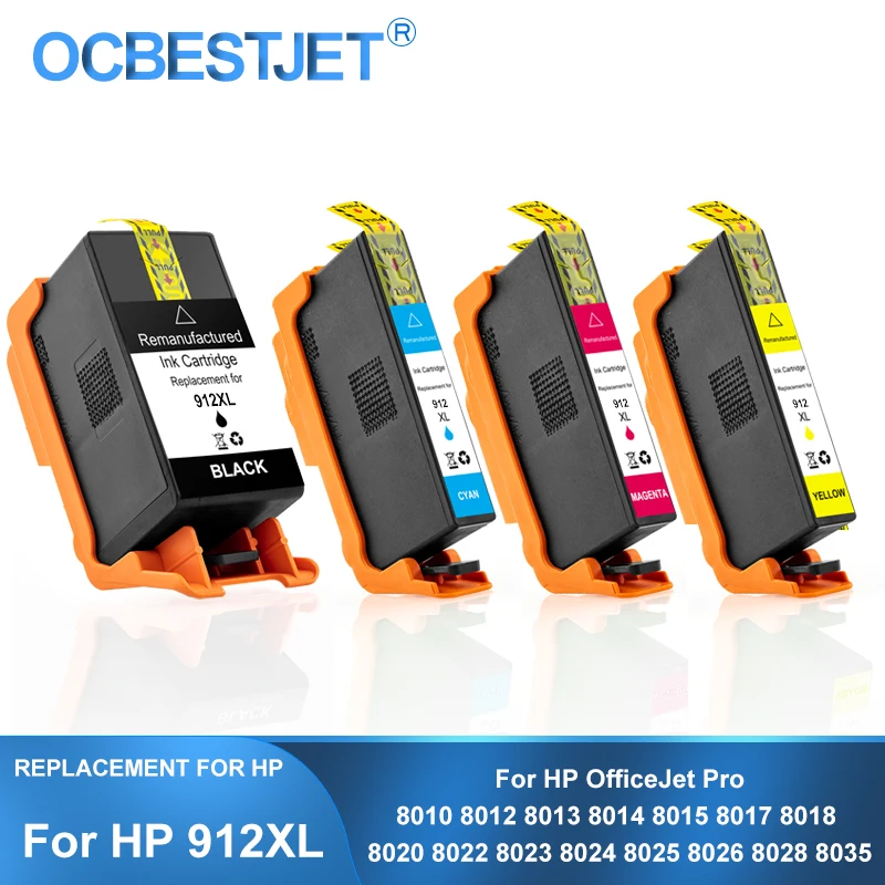 [Сторонний бренд] для HP 912XL 912X 912 XL сменный чернильный картридж OfficeJet Pro 8010 8012 8015 8017