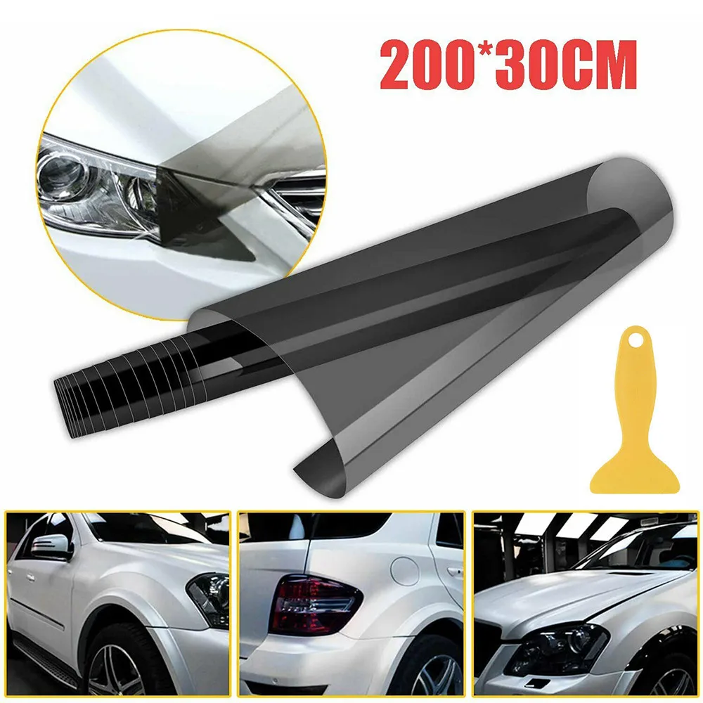 

Vinyl Film Water Resistant Headlights Windshield 30*200cm Bumpers Glossy
