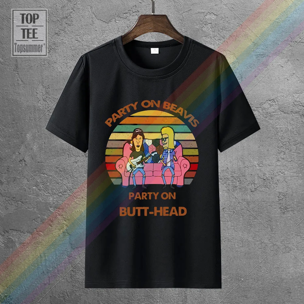 

Beavis And Butthead Party On Beavis Party Black Tshirt M 3Xl